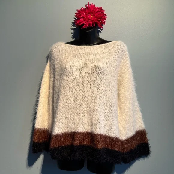 🧶Handmade Soft Luxe Color-Block Merino Wool Sweater - Picture 3 of 14